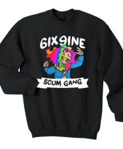 6ix9ine Scum Gang Hip-Hop Cartoon Sweatshirt