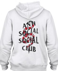 Anti social social club x snake Hoodie