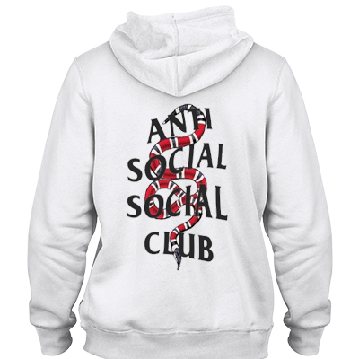 Anti social social club x snake Hoodie