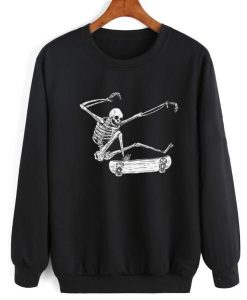 Skeleton Kickflip Skateboard Sweatshirt