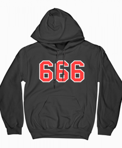 666 Red White Hoodie