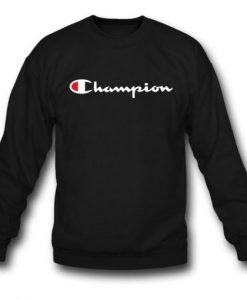 Champion White Script Sweatshirt