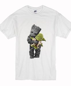 Groot hugging yoda T-shirt