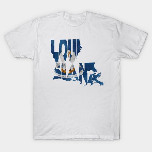 Louisiana Typo Map T-shirt