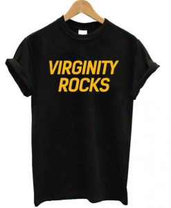 Virginity Rocks Yellow T-shirt