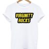 Virginity Rocks Yellow White T-shirt