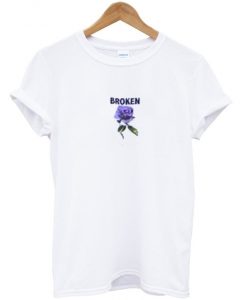 Broken purple rose T-shirt