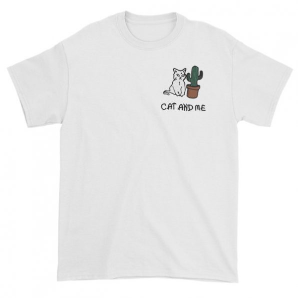 Cranky Cat Cactus Graphic T-shirt