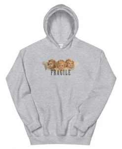 Fragile Angels Hoodie Grey