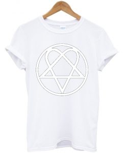 Heartagram Heart Pentagram Love Hate Graphic Band T-shirt