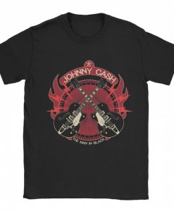 Johny Cash Fire Guitar t-shirt