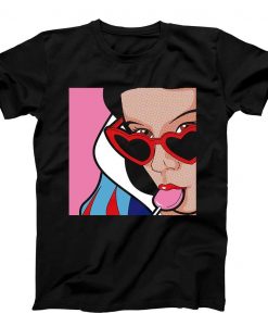 Snow White Pop Art T-shirt Black