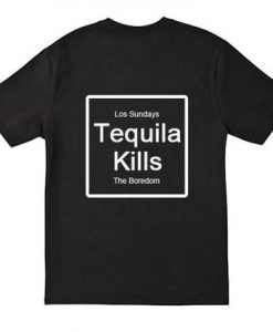 Tequila Kills Back Print T-shirt