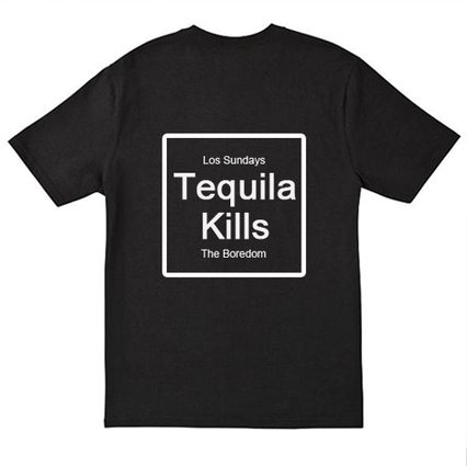 Tequila Kills Back Print T-shirt