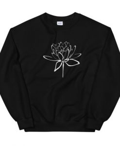 Lotus Flower Calligraphy Unisex Sweatshirt