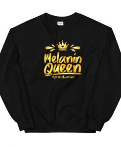 Melanin queen with crown Unisex Sweatshirt