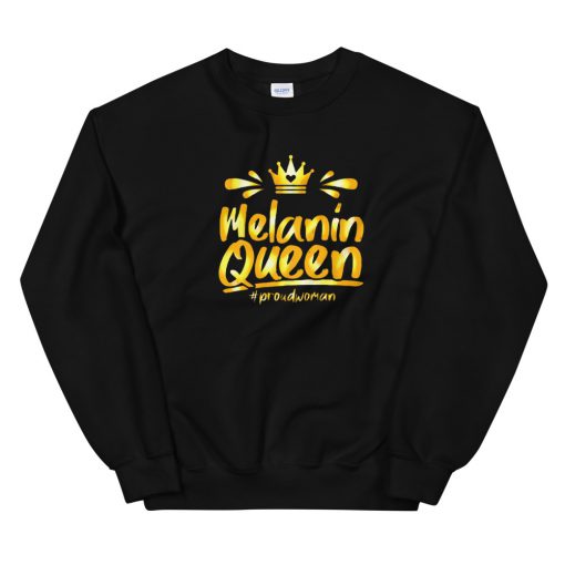 Melanin queen with crown Unisex Sweatshirt