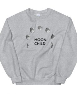 moon child Unisex Sweatshirt Grey