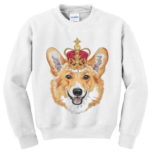 Corgi With Crown Sweatshirt