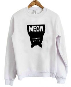 Upside Down Cat Meow Sweatshirt
