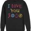 Avengers Endgame Iron Man Hand Drawn I Love You 3000 Sweatshirt