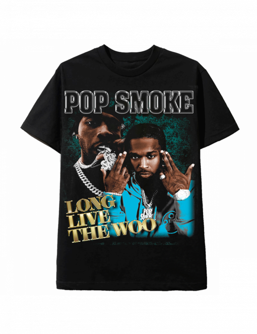 Pop Smoke Retro 90s Long Live The Woo T-shirt