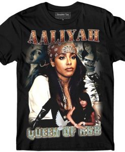 AALIYAH Queen of RnB Vintage Bootleg T-shirt