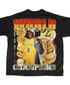 Kobe Bryant World Lakers Champions Vintage T-shirt