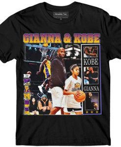 Kobe and Gianna Vintage Bootleg Basketball T-shirt