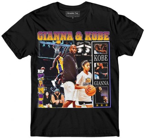 Kobe and Gianna Vintage Bootleg Basketball T-shirt