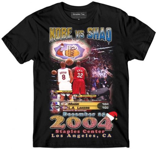 Kobe vs Shaq Vintage Basketball T-shirt