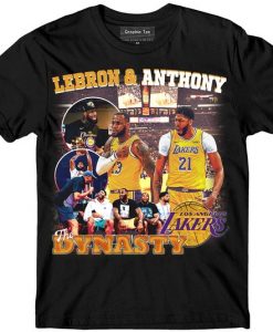 LeBron and Anthony Davis LA Lakers Vintage Bootleg T-shirt