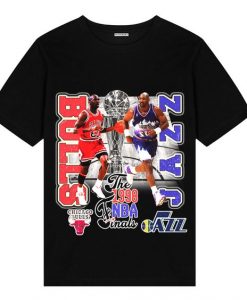 Michael Jordan Chigaco bulls vs Karl Malone Jazz Bootleg T-shirt