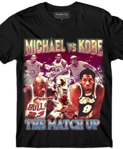 Michael Jordan vs Kobe Vintage Basketball T-shirt