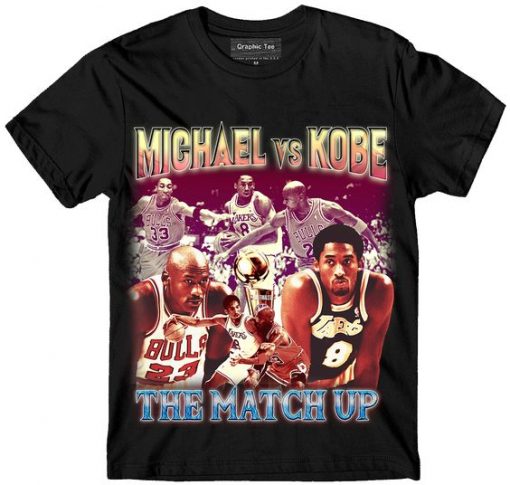 Michael Jordan vs Kobe Vintage Basketball T-shirt