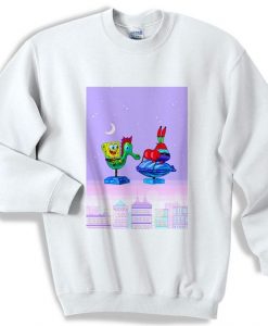 Cute Spongebob And Mr Crab Playing Sweatshirt