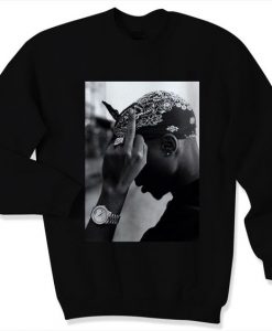 Tupac Middle Finger Sweatshirt