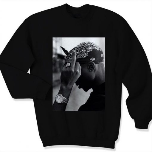 Tupac Middle Finger Sweatshirt