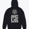 Adopt Kitties & Hail Satan Hoodie