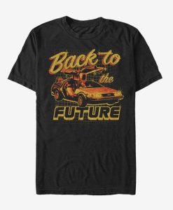 Back To The Future DeLorean Schematic Print T-Shirt