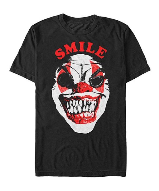 Black 'Smile' Scary Clown T-shirt