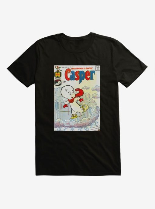 Casper The Friendly Ghost Skates And Snow Comic Cover T-Shirt