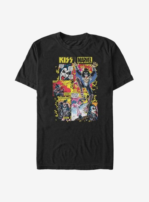 Marvel Kiss Demon Panels T-Shirt