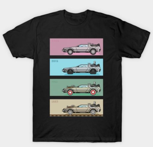 Back to the Future Delorean X4 T-Shirt