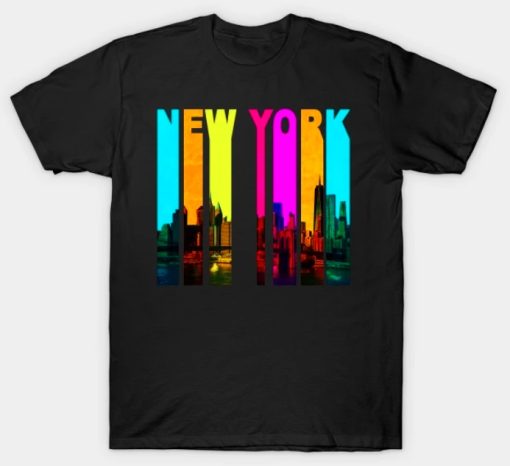 Retro New York Cityscape Skyline T-Shirt