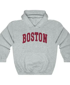 Boston Red College Style Hoodie