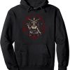 Satanic Pentagram 666 Baphomet Ritual Goth Hoodie