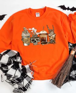 Spooky Skeleton Coffee Sweatshirt