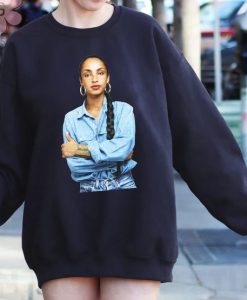 Sade in Denim Sweatshirt